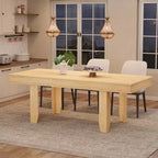 Tavolo da Pranzo Allungabile Rustico da 6-10 Posti Grande Tavolo da Cucina Rettangolare in Rovere da 160-220 cm Tavolo da Banchetto Moderno Rustico Robusta Struttura in Legno