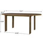 Christopher Knight Home Thiago Set da Pranzo Moderno da 5 Pezzi in Legno di Gomma con Schienale Curvo e Tavolo Ovale