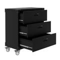 Metal Storage Cabinet, 2 Adjustable Shelves, 4 Wheels, Mobile Garage Storage Organizer, Easy Assembly, for Garage, Workshop
