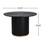 Set da pranzo imbottito contemporaneo in legno di caucciù a 5 pezzi Christopher Knight Home Kieran