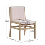 Set da pranzo imbottito contemporaneo in legno di caucciù a 5 pezzi Christopher Knight Home Kieran