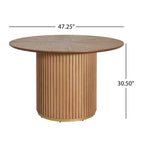 Set da pranzo imbottito contemporaneo in legno di caucciù a 5 pezzi Christopher Knight Home Kieran
