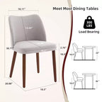 Set di 4/6 Sedie da Pranzo Wingback, Rivestite in Lino o Pelle PU, Gambe in Legno, Piedini Livellabili, Sedie per Cucina, Sala da Pranzo, Casa, Soggiorno