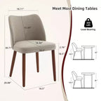 Set di 4/6 Sedie da Pranzo Wingback, Rivestite in Lino o Pelle PU, Gambe in Legno, Piedini Livellabili, Sedie per Cucina, Sala da Pranzo, Casa, Soggiorno