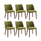 Wingback Dining Chairs Set of 4/6, Upholstered in Linen or PU Leather, Wooden Legs, Leveling Feet, Kitchen, Dining Room Chairs for Home, Living Room
