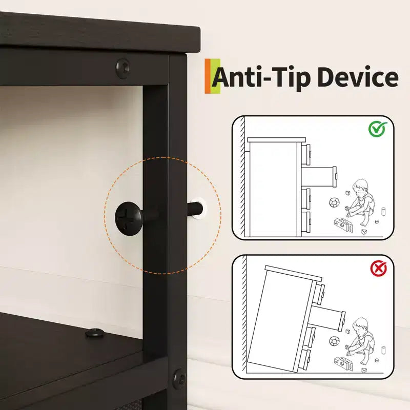 Cassettiera a 12 cassetti in tessuto lunga 160 cm con ripiani aperti, mobile porta TV per soggiorno, camera da letto, cassettiera a torre
