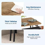Set da Pranzo 5 Pezzi, Tavolo con Piano in Legno Marrone, Sedie in PU Marrone e Nero Misto, Struttura in Metallo, Salvaspazio, Facile Montaggio, per Cucina/Sala da Pranzo
