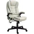 6 Point Vibrating Massage Office Chair with Heat, Microfiber Massage Desk Chair with Reclining Backrest