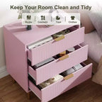 Cassettiera a 3 Cassetti, Comò Contenitore in Legno, Design Moderno, per Soggiorno, Corridoio, Ingresso