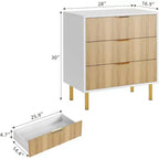 Cassettiera a 3 Cassetti, Comò Contenitore in Legno, Design Moderno, per Soggiorno, Corridoio, Ingresso