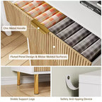 Cassettiera a 3 Cassetti, Comò Contenitore in Legno, Design Moderno, per Soggiorno, Corridoio, Ingresso