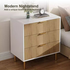 Cassettiera a 3 Cassetti, Comò Contenitore in Legno, Design Moderno, per Soggiorno, Corridoio, Ingresso