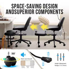 Sedia ergonomica con gambe incrociate in pelle sintetica PU, altezza regolabile, supporto lombare, girevole a 360°, sedile ampio incrociato, ruote per meditazione yoga ADHD