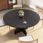 Tavolo da pranzo moderno per 4-6 persone, tavolo rotondo da 120 cm per cucina e sala da pranzo, ripiano portaoggetti integrato, piedini regolabili, facile da montare e pulire