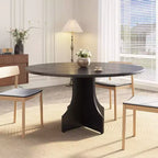Tavolo da pranzo moderno per 4-6 persone, tavolo rotondo da 120 cm per cucina e sala da pranzo, ripiano portaoggetti integrato, piedini regolabili, facile da montare e pulire
