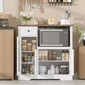 Modern Kitchen Microwave Cabinet, Adjustable Shelves, Ample Storage, for Kitchen, Dining Room, Living Room