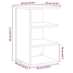 vidaXL Mobile laterale Rovere Sonoma Legno multistrato Compatto