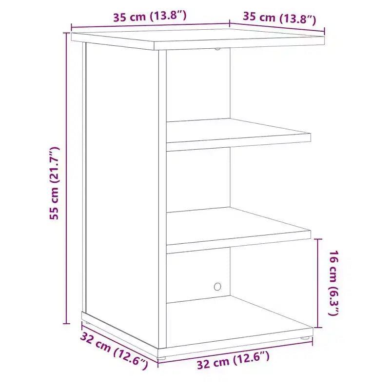 vidaXL Mobile laterale Rovere Sonoma Legno multistrato Compatto