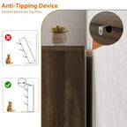 Scarpiera a Scomparsa con Ante a Ribalta e Design Scanalato, 32" L, Mobile Scarpiera a 3 Cassetti, Salvaspazio per Ingresso, Corridoio, Appartamento