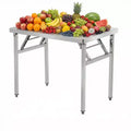 Garvee Stainless Steel Folding Table, 36 x 24 Utility Table with Adjusting Foot for Kitchen,Restaurants, Silver