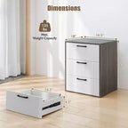 Cassettiera Costway 1/2 pezzi con 3 cassetti Mobiletto organizer con ampio spazio di archiviazione
