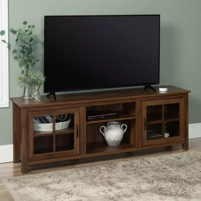 Mobile porta TV a consolle con anta in vetro per TV fino a 80 pollici
