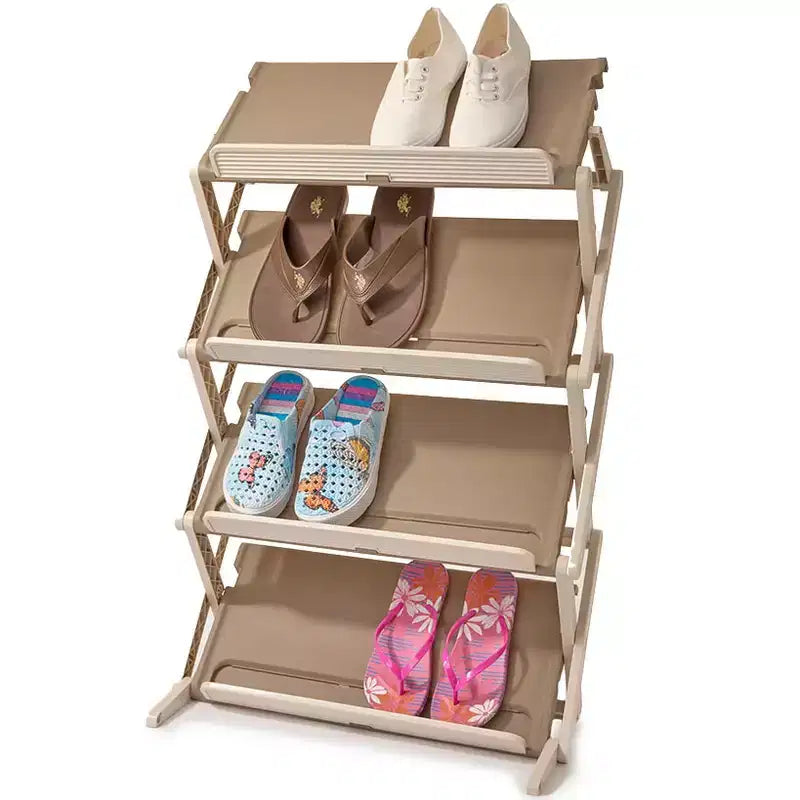 The Lakeside Collection Expandable Shoe Rack - 4 Tier -