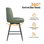 Sgabelli da bar Karl Home (set da 2) girevoli, in pelle PU e di qualità durevole