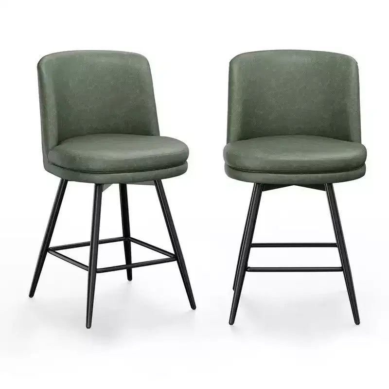 Sgabelli da bar Karl Home (set da 2) girevoli, in pelle PU e di qualità durevole