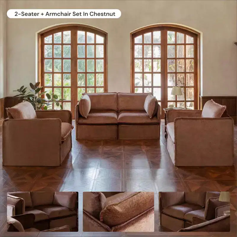 Divano componibile a U a 4 posti Anabei Modular Washable | Seduta Deluxe+ e cuscino Cloud