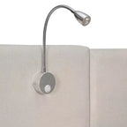Letto a piattaforma imbottito MAYEERTY con luci da lettura, testiera con vano contenitore e letto estraibile con cassetti sottoletto