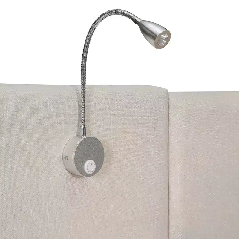 Letto a piattaforma imbottito MAYEERTY con luci da lettura, testiera con vano contenitore e letto estraibile con cassetti sottoletto