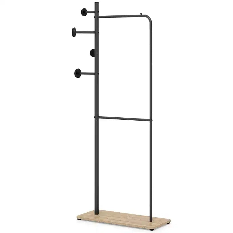 Costway Appendiabiti Doppio con Ruote Stendino Organizzatore Guardaroba Indipendente