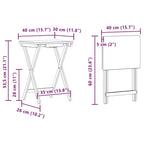 vidaXL Tavolo da Cucina Pieghevole Naturale 40 x 30 x 53,5 cm in Bambù