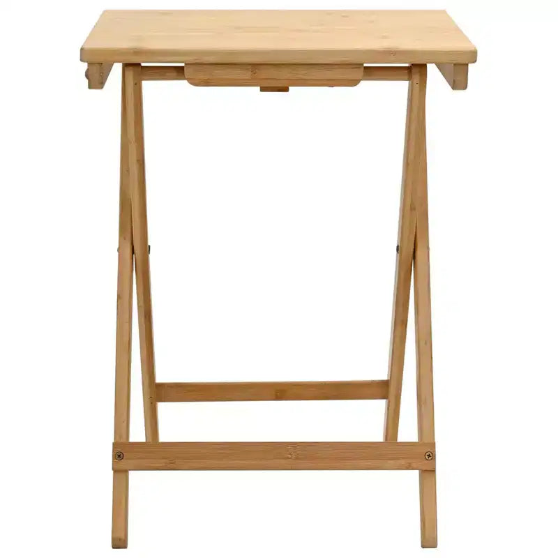 vidaXL Tavolo da Cucina Pieghevole Naturale 40 x 30 x 53,5 cm in Bambù