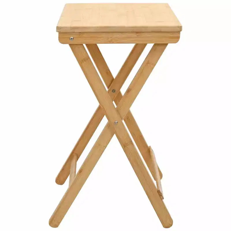 vidaXL Tavolo da Cucina Pieghevole Naturale 40 x 30 x 53,5 cm in Bambù