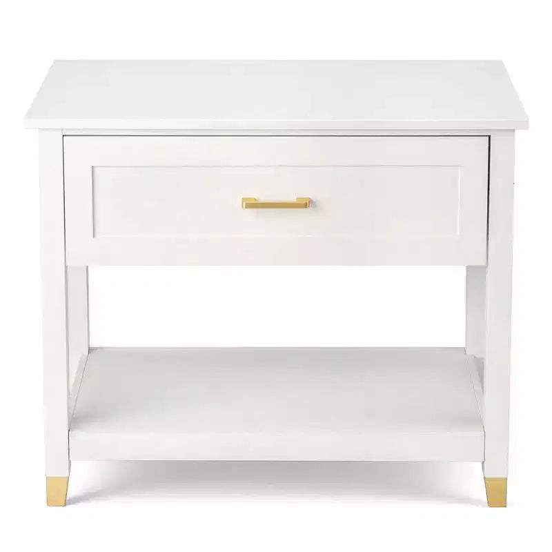 Comodino Karl Home Cream P2 MDF 1 Cassetto 1 Ripiano 75 cm