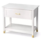 Comodino Karl Home Cream P2 MDF 1 Cassetto 1 Ripiano 75 cm