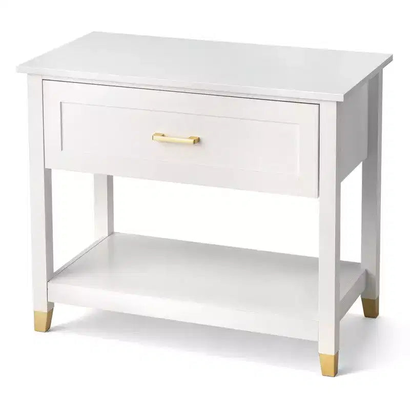 Comodino Karl Home Cream P2 MDF 1 Cassetto 1 Ripiano 75 cm