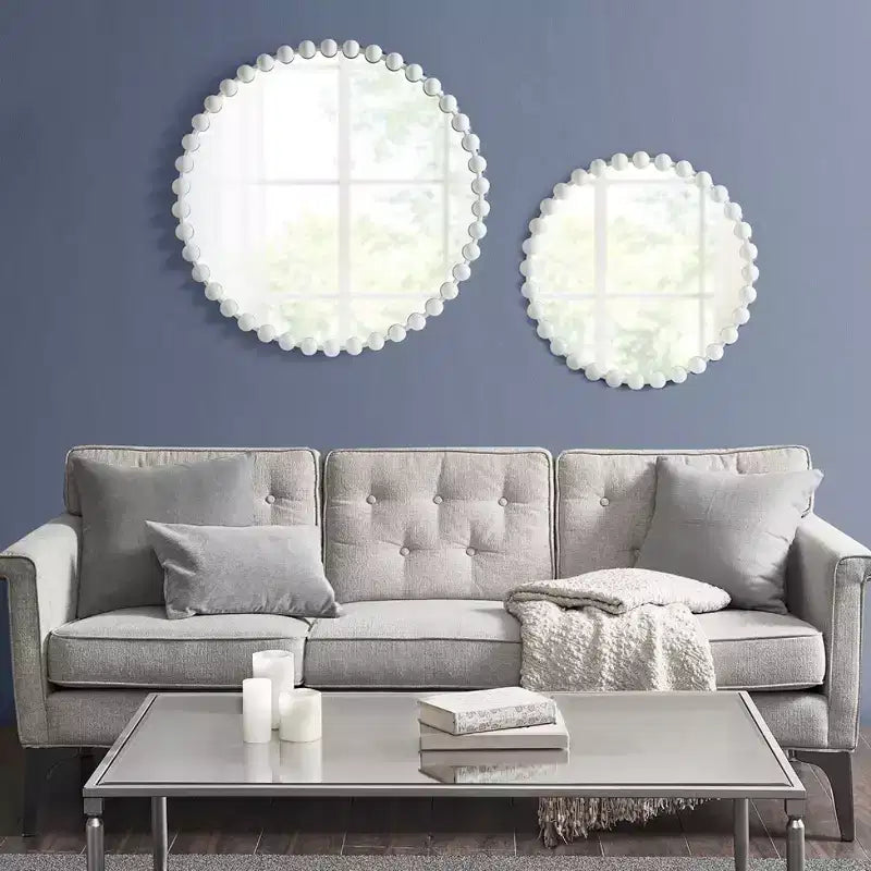 Specchio da parete rotondo grande da 36 pollici con cornice in metallo, specchio decorativo da parete per soggiorno, ingresso, bagno o camera da letto - Panipeachy