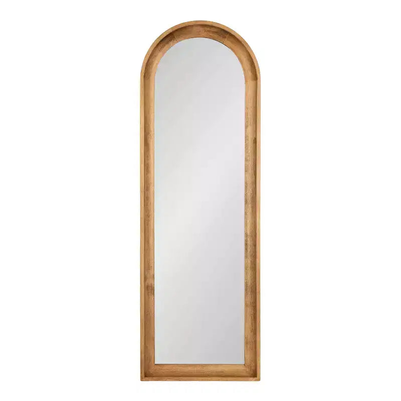 Specchio da parete ad arco in legno Hatherleigh Kate e Laurel, Marrone rustico, 12x36