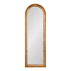 Specchio da parete ad arco in legno Hatherleigh Kate e Laurel, Marrone rustico, 12x36