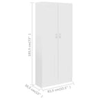 vidaXL Mobile Libreria Bianco Legno Ingegnerizzato Grande Mobile Libreria