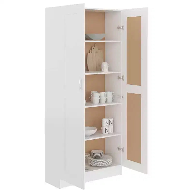 vidaXL Mobile Libreria Bianco Legno Ingegnerizzato Grande Mobile Libreria