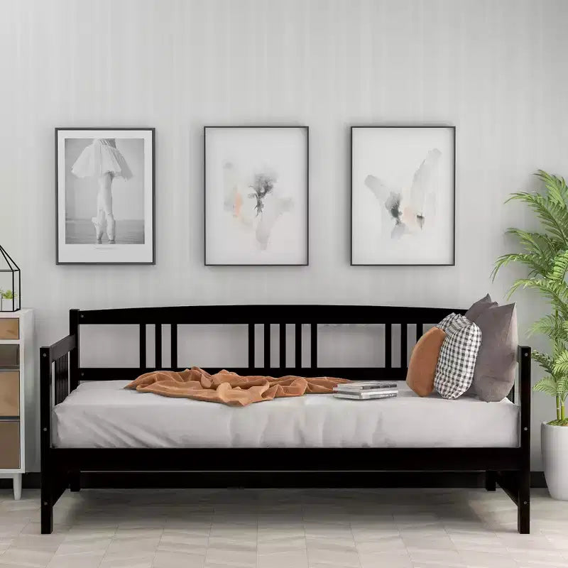FAMYYT Twin Size Wood Daybed With Plenty of Room Underneath for Storage, Easy Assembly