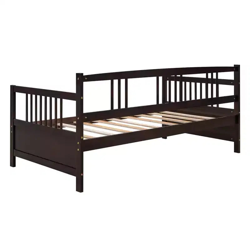 FAMYYT Letto a giorno singolo in legno con ampio spazio sottostante per riporre oggetti, facile da montare