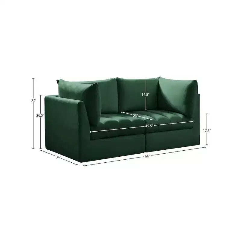 Divano modulare in velluto Jacob di Meridian Furniture