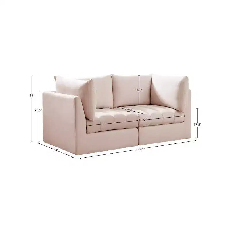 Divano modulare in velluto Jacob di Meridian Furniture