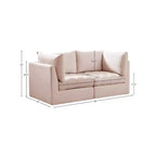 Divano modulare in velluto Jacob di Meridian Furniture