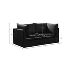 Divano modulare in velluto Jacob di Meridian Furniture